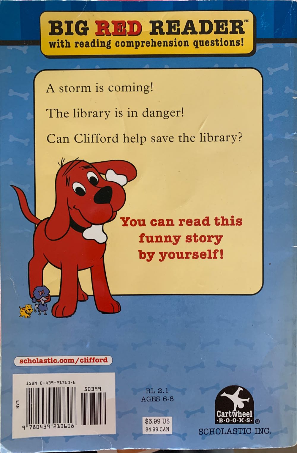 Clifford The Stormy Day Rescue - Norman Bridwell (Scholastic Inc. - Paperback) book collectible [Barcode 9780439213608] - Main Image 2