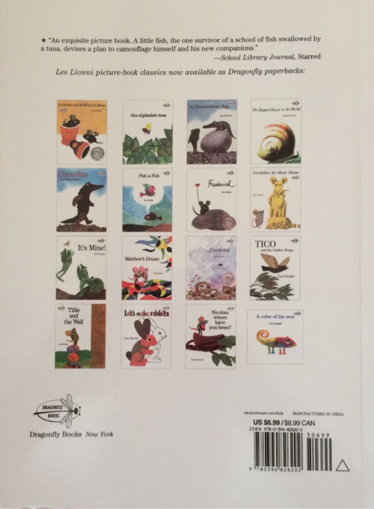 Swimmy - Leo Lionni (Dragonfly Books - Paperback) book collectible [Barcode 9780394826202] - Main Image 2