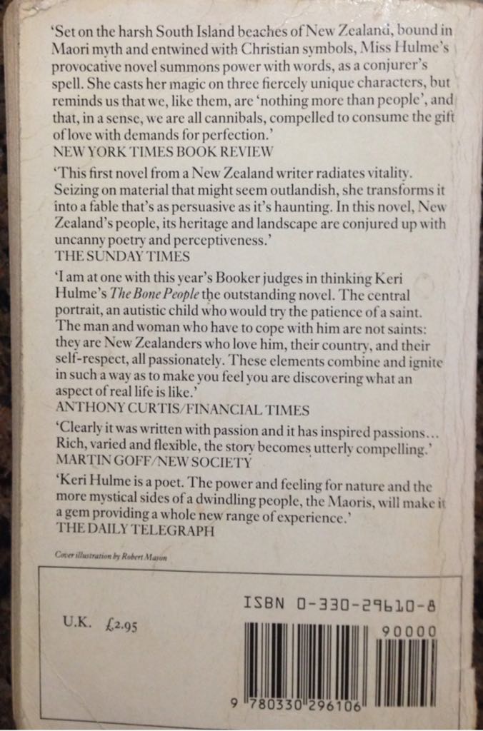 The Bone People - Keri hulme (Picador - Paperback) book collectible [Barcode 9780330296106] - Main Image 2