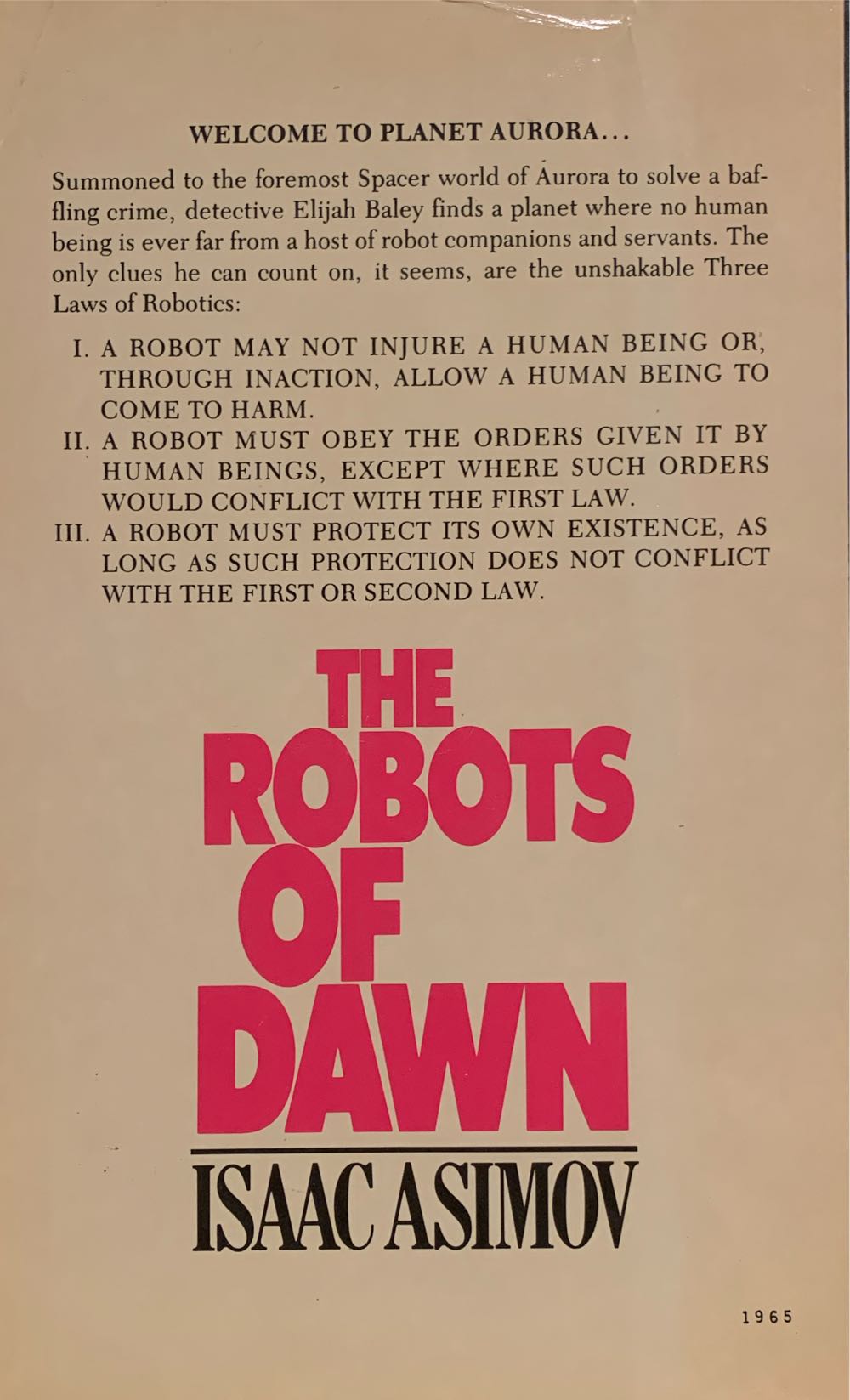 The Robots Of Dawn - Isaac Asimov (- Hardcover) book collectible - Main Image 2
