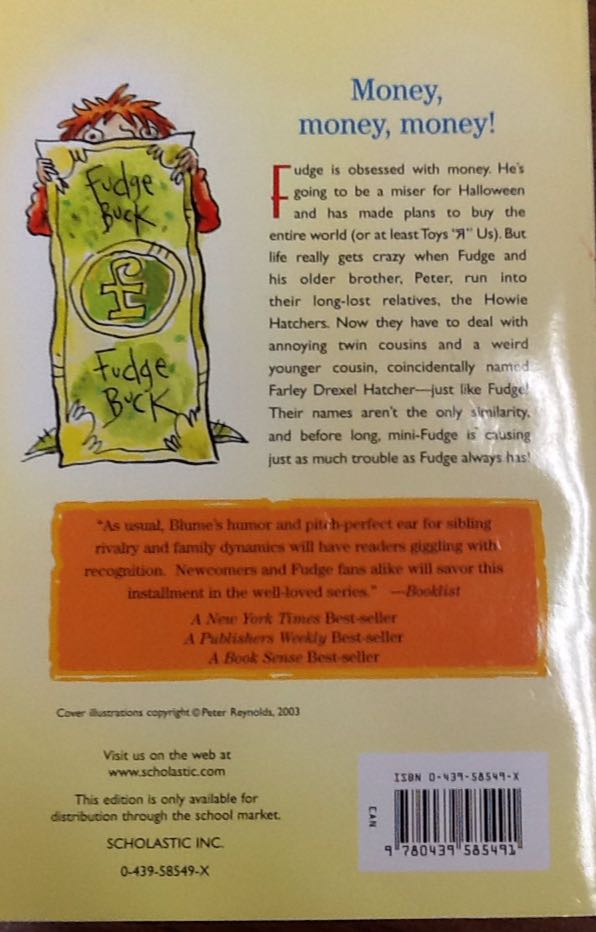 Fudge # Double Fudge - Judy Blume (Scholastic Inc. - Paperback) book collectible [Barcode 9780439585491] - Main Image 2