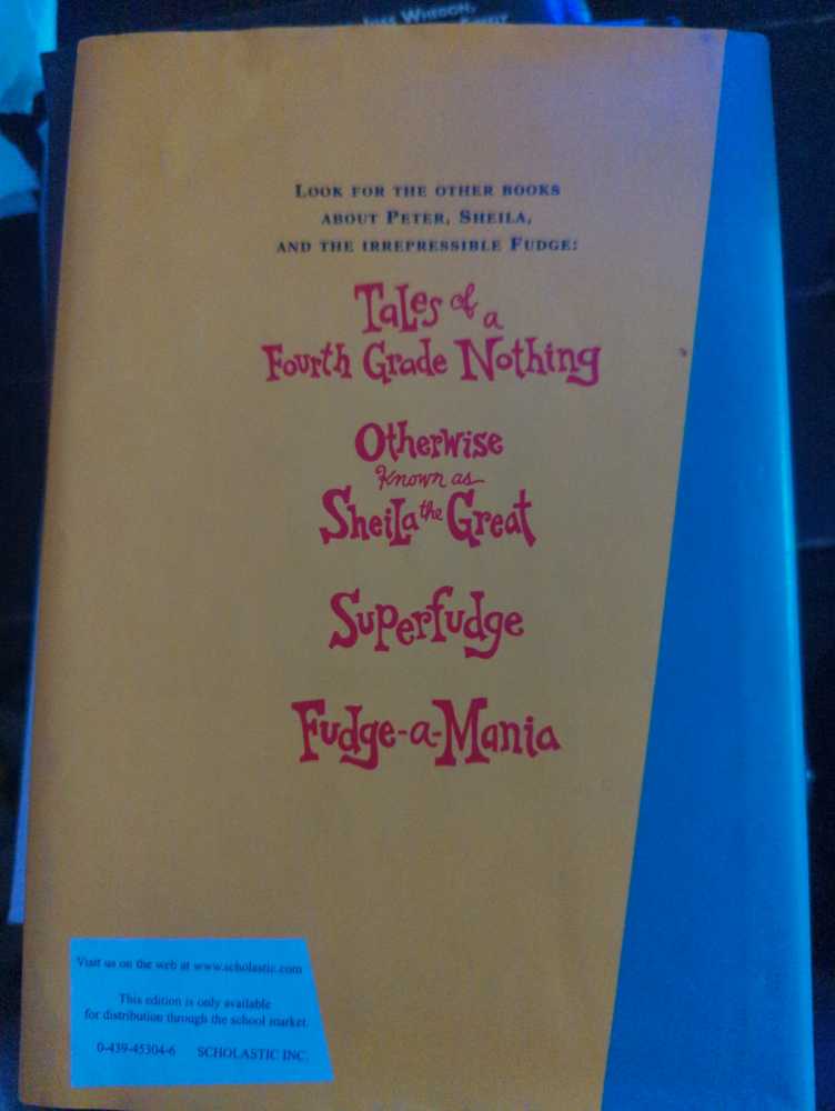 Double Fudge - Judy Blume (Schoolastic Inc. - Hardcover) book collectible [Barcode 9781616863678] - Main Image 2