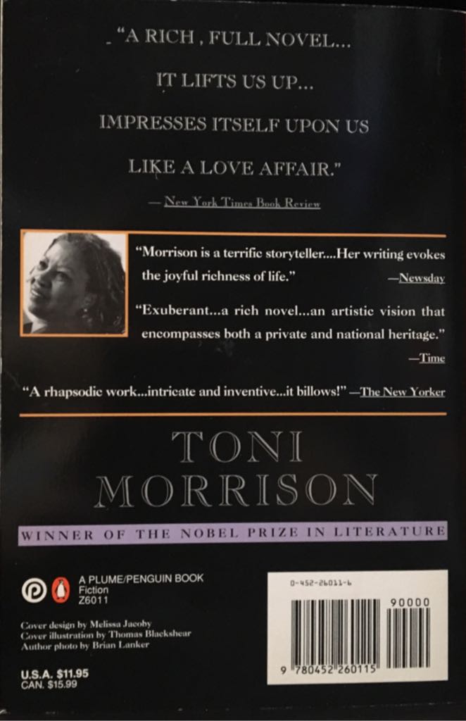 Song of Solomon - Toni Morrison (Plume/Penguin - Paperback) book collectible [Barcode 9780452260115] - Main Image 2