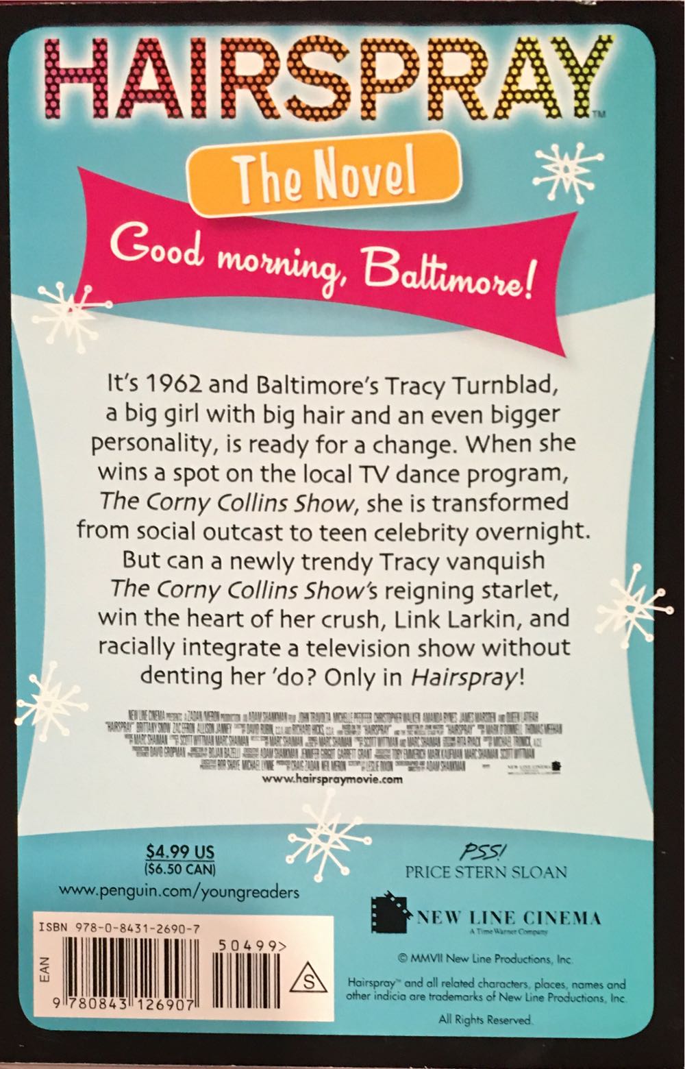 Hairspray: The Novel - Tracey West (Price Stern Sloan - Paperback) book collectible [Barcode 9780843126907] - Main Image 2