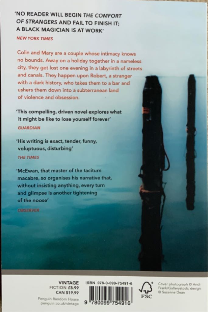 Comfort Of Strangers, The - Ian McEwan (Vintage Books - Paperback) book collectible [Barcode 9780099754916] - Main Image 2