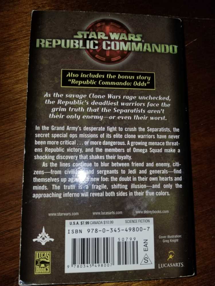 Star Wars: Republic Commando - True Colors - Karen Traviss book collectible [Barcode 9782265086548] - Main Image 2