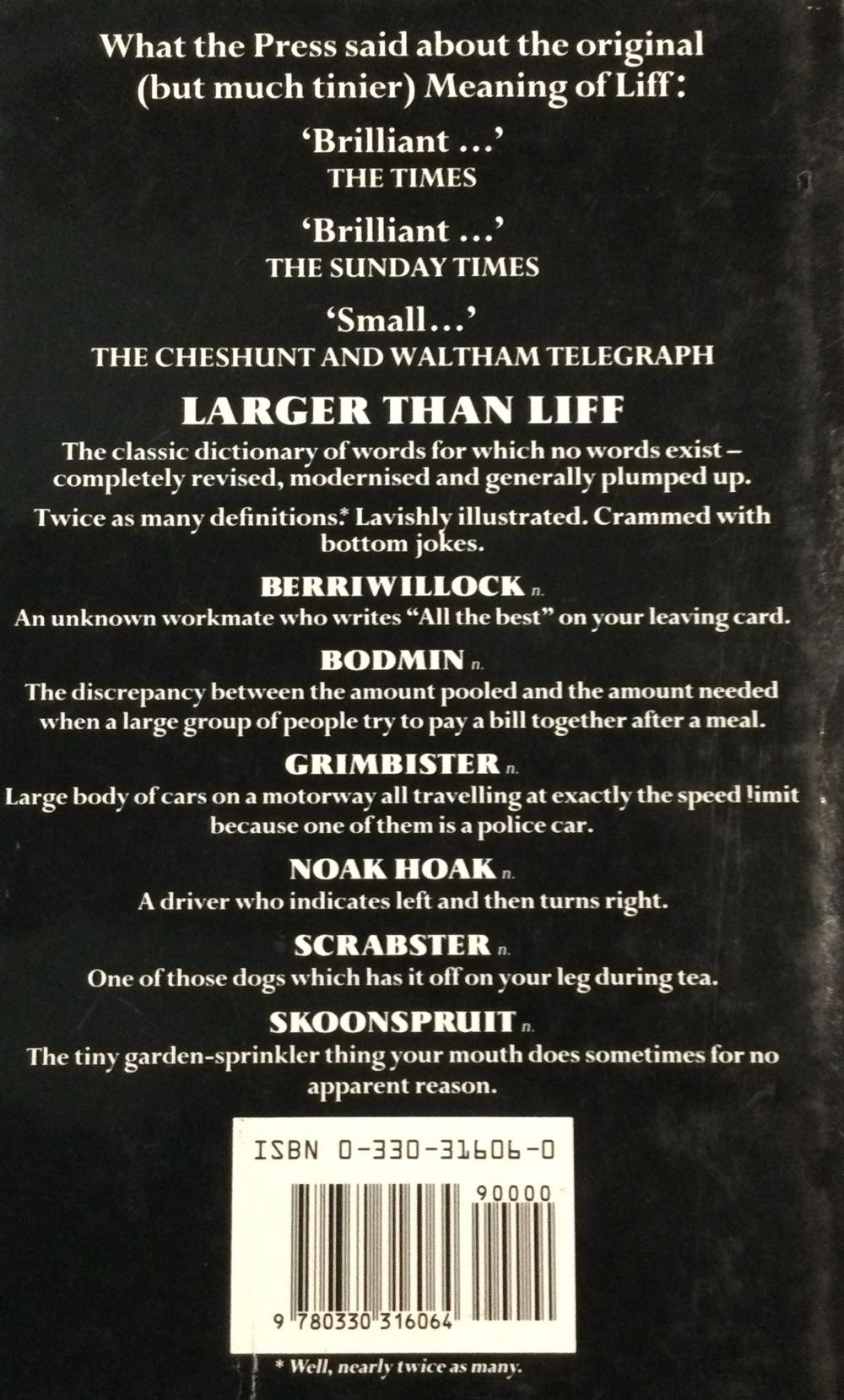 The Deeper Meaning of Liff - Douglas Adams (Pan - Hardcover) book collectible [Barcode 9780330316064] - Main Image 2