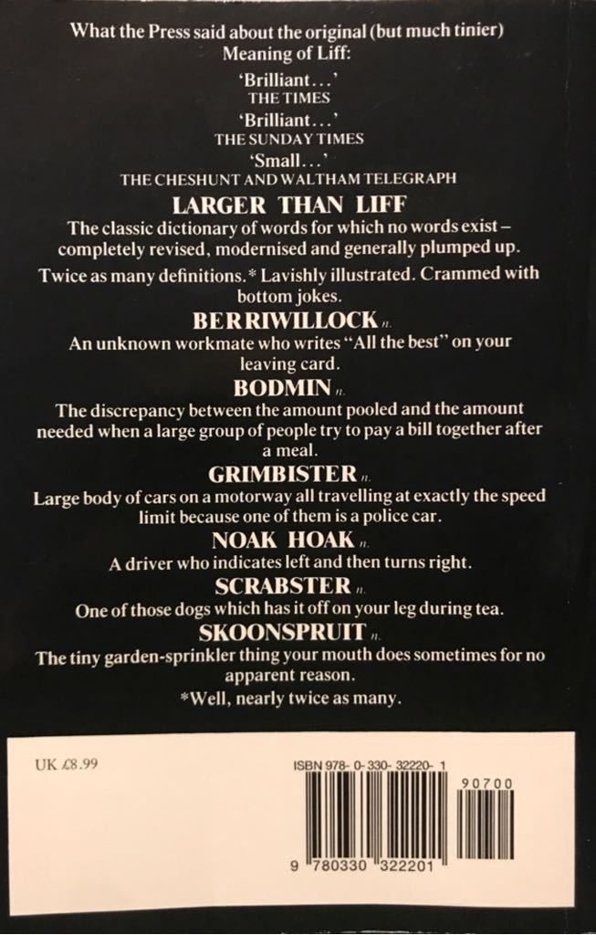 The Deeper Meaning of Liff - Douglas Adams / John Lloyd (Pan - Paperback) book collectible [Barcode 9780330322201] - Main Image 2