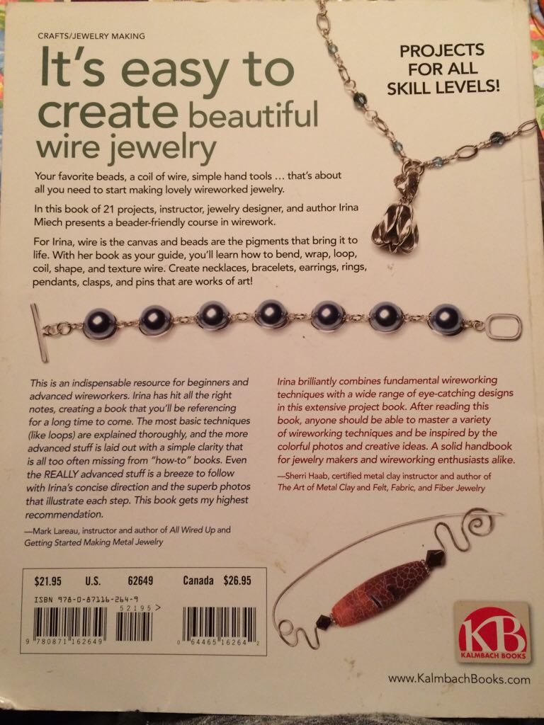 Beautiful Wire Jewelry For Beaders: C - Irina Miech book collectible [Barcode 9780871162649] - Main Image 2