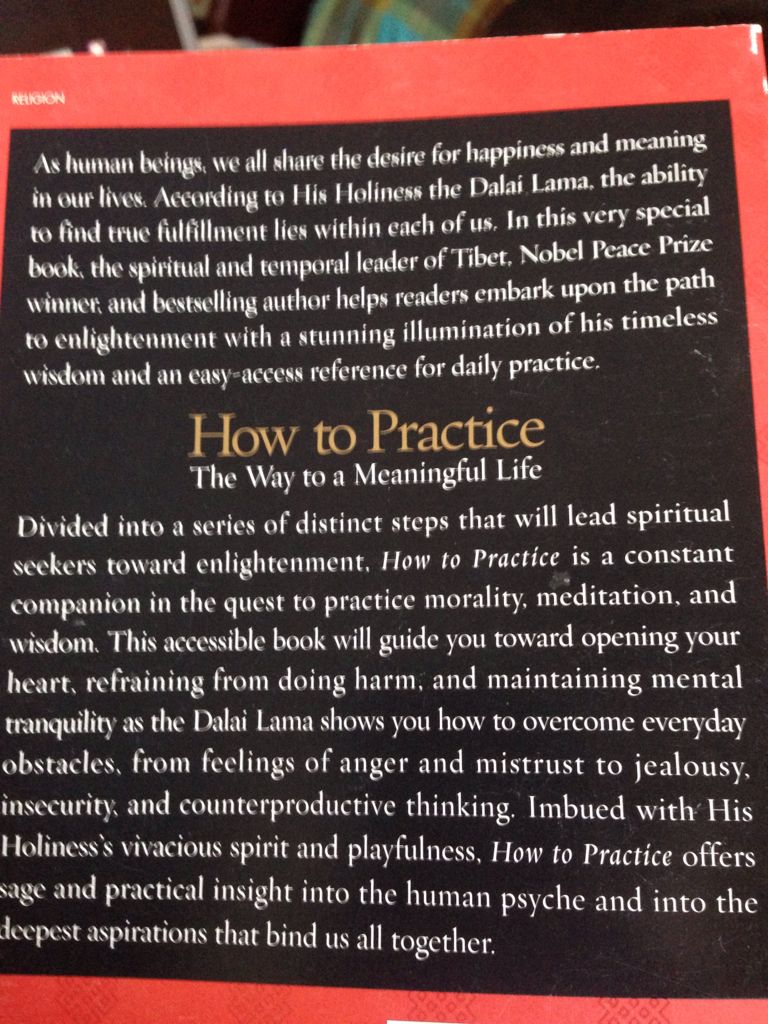 How to Practice The Way To A Meaningful Life - Dalai Lama (Atria Books - Trade Paperback) book collectible [Barcode 9780743453363] - Main Image 2