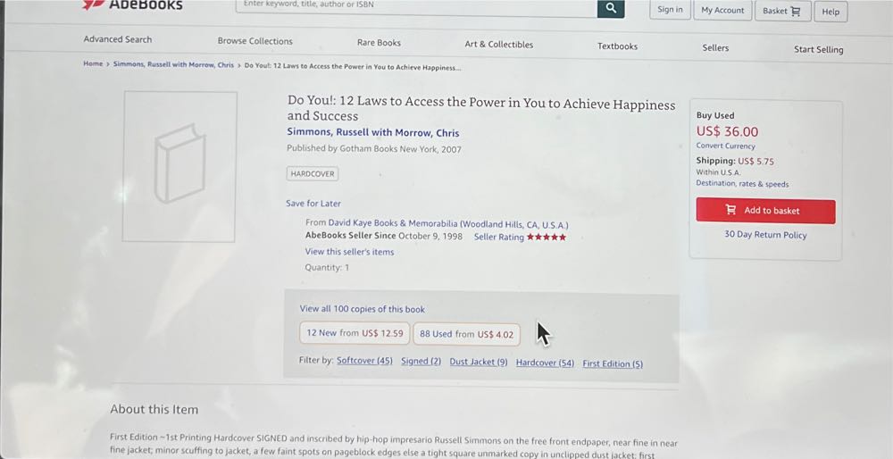 Do You!: 12 Laws to Access the Power in You to Achieve Happiness and Success - Chris Morrow/Russell (Gotham Books - Hardcover) book collectible [Barcode 9781592402939] - Main Image 4