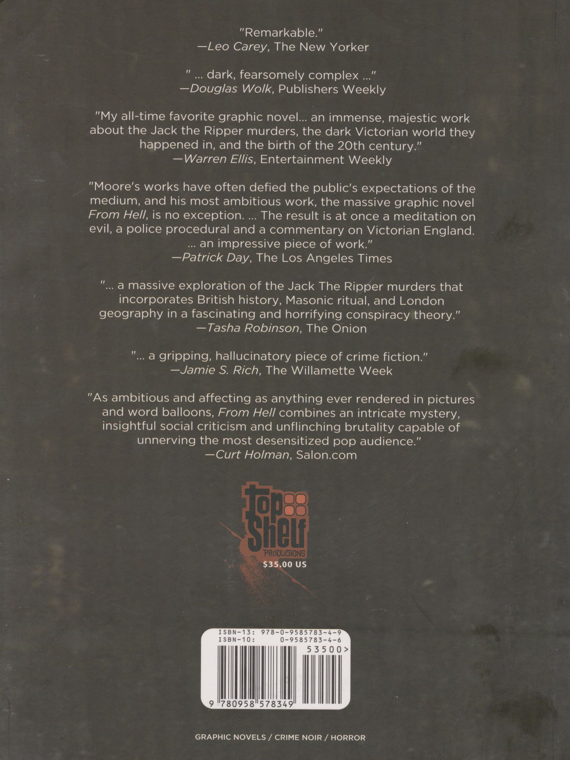 From Hell - Alan Moore (Top Shelf Productions - Trade Paperback) book collectible [Barcode 9780958578349] - Main Image 2