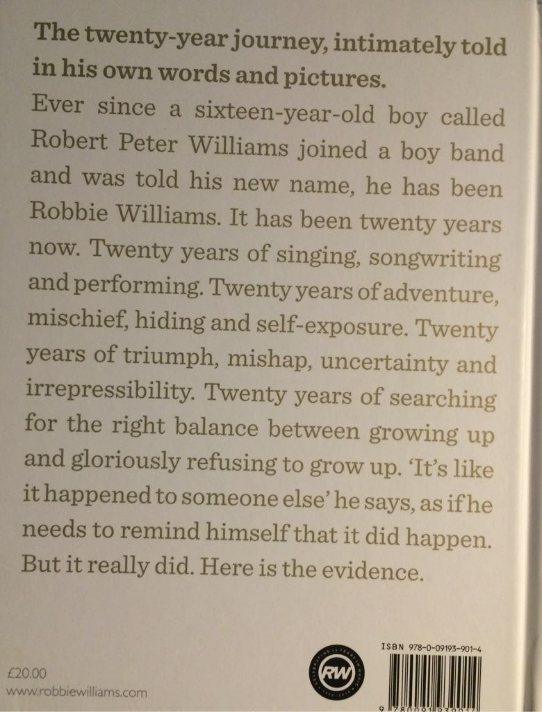 You Know Me - Robbie Williams (Ebury Press - Hardcover) book collectible [Barcode 9780091939014] - Main Image 2