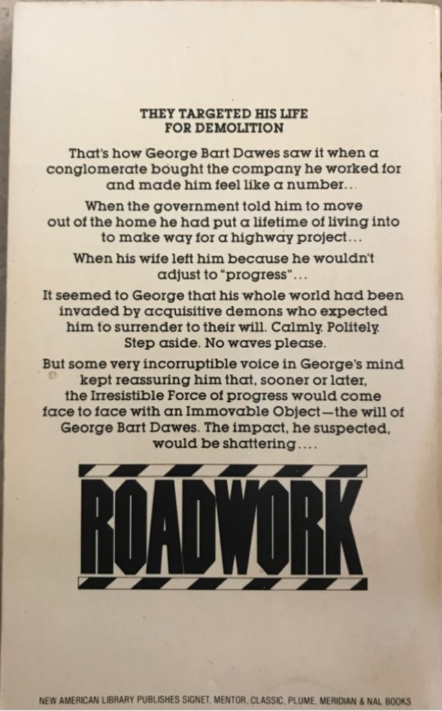 Roadwork - Stephen King (A Signet Book - Hardcover) book collectible [Barcode 9780613174817] - Main Image 2