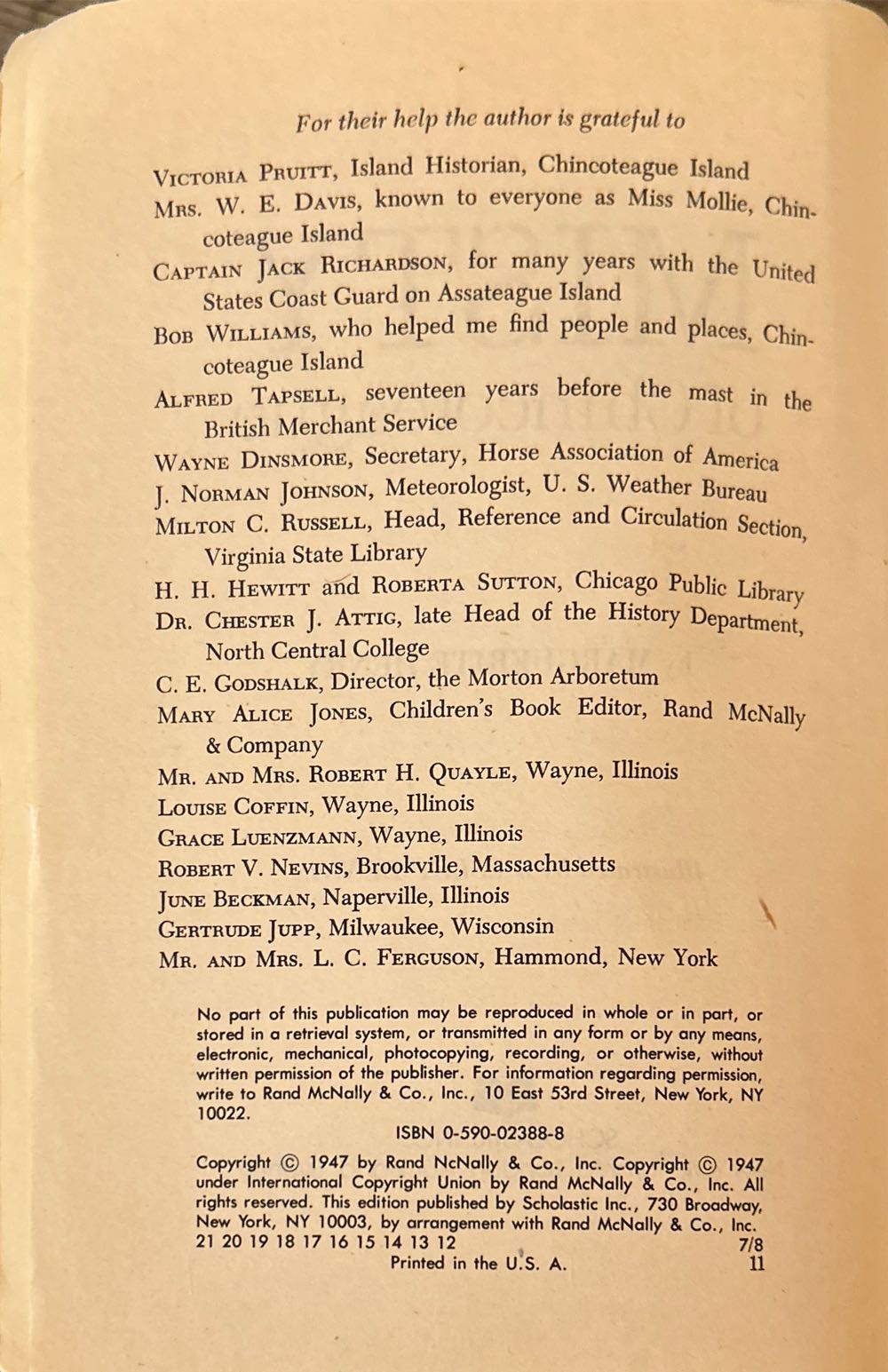 Misty Of Chincoteague - Marguerite Henry (Scholastic - Paperback) book collectible [Barcode 9780590023887] - Main Image 4
