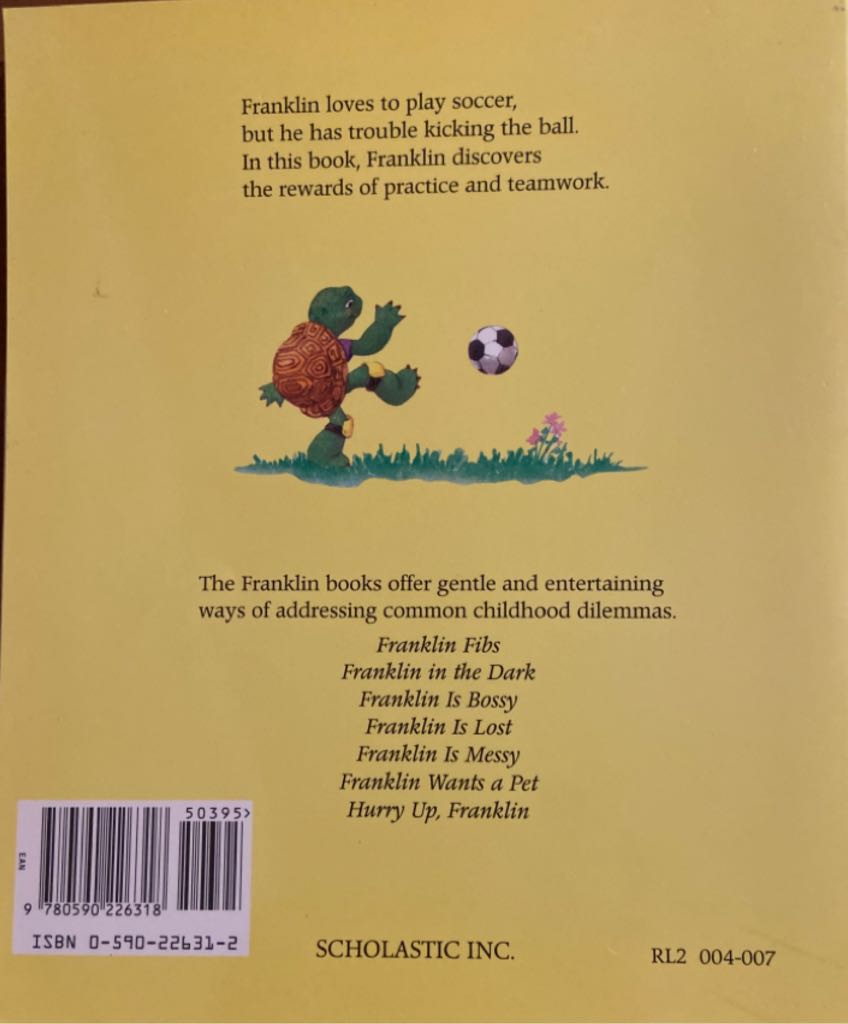 Franklin Plays The Game - Paulette Bourgeois (Scholastic Paperbacks - Paperback) book collectible [Barcode 9780590226318] - Main Image 2