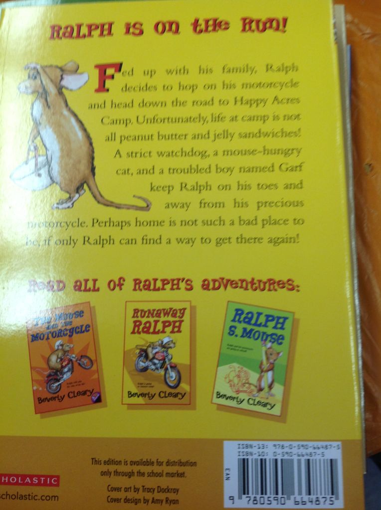 Runaway Ralph - Beverly Cleary (Avon Books - Paperback) book collectible [Barcode 9780590664875] - Main Image 2