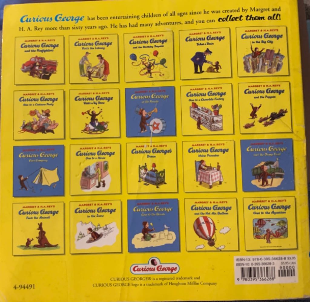 Curious George Goes to the Aquarium - Margret Rey (Scholastic - Paperback) book collectible [Barcode 9780395366288] - Main Image 2