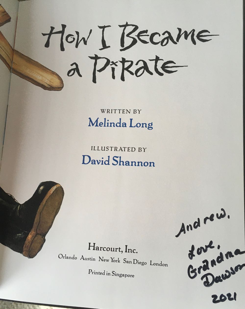 How I Became a Pirate - David Shannon (Harcourt Inc. - Hardcover) book collectible [Barcode 9780152018481] - Main Image 3