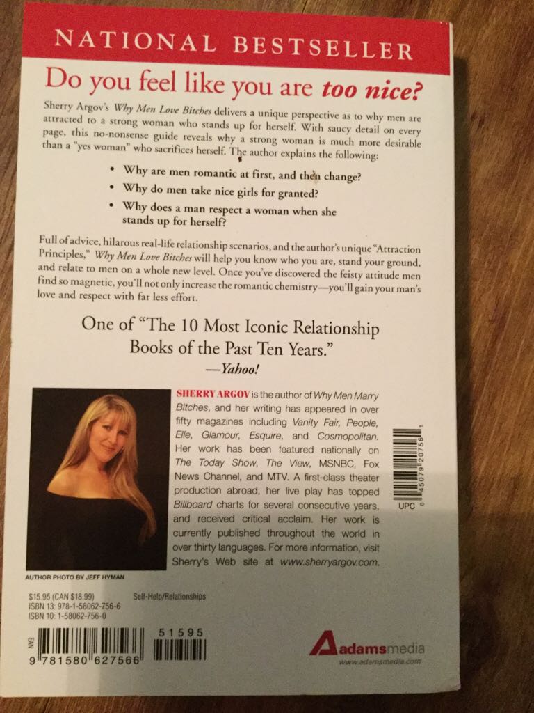 Why Men Love Bitches: from Doormat to Dreamgirl-a Woman’s Guide to Holding Her Own in a Relationship - Sherry Argov (Argov - Paperback) book collectible [Barcode 9781580627566] - Main Image 2