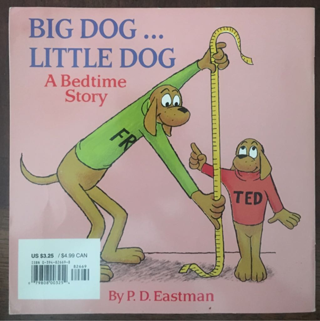 Big Dog... Little Dog: A Bedtime Stor - P.D. Eastman (Random House - Paperback) book collectible [Barcode 9780394826691] - Main Image 2
