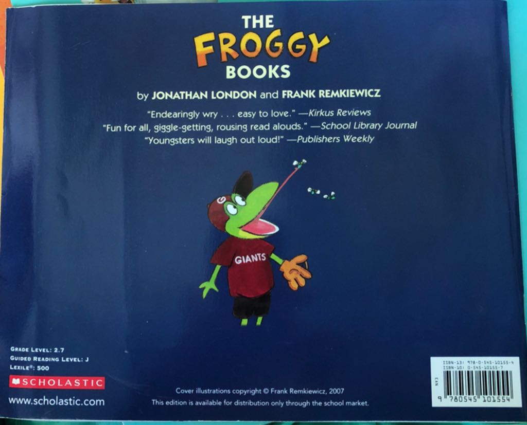 Froggy Plays T-ball - Jonathan London (Scholastic - Paperback) book collectible [Barcode 9780545101554] - Main Image 2