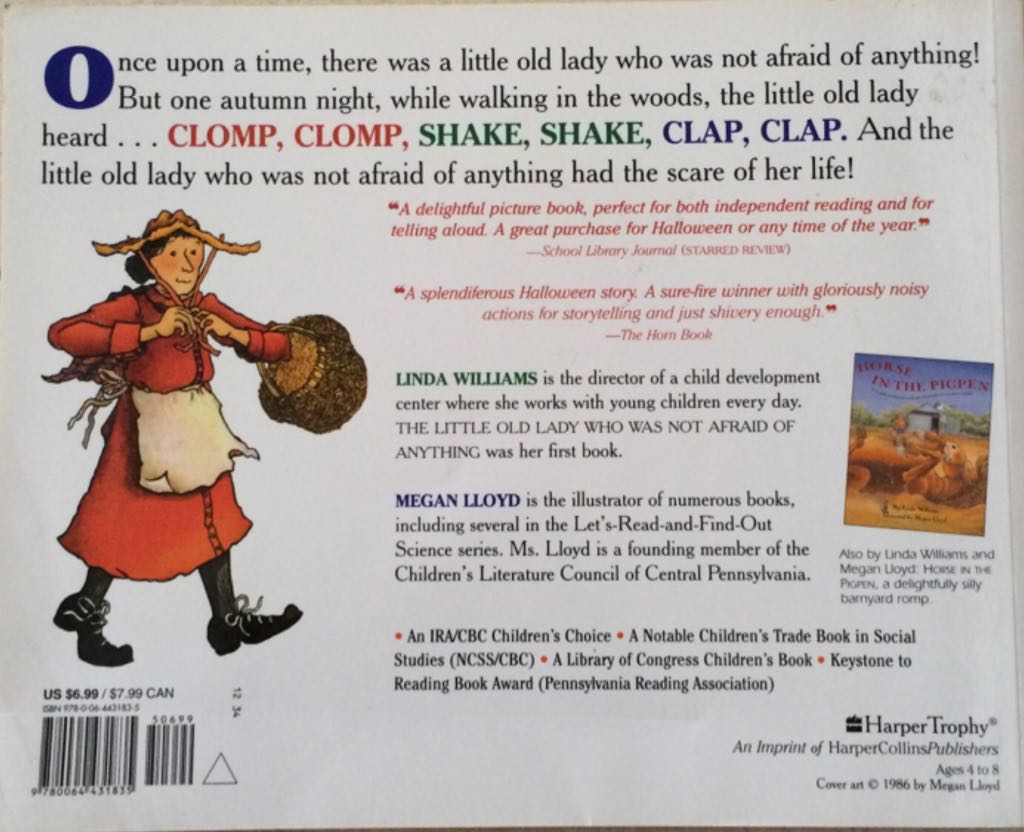 H: The Little Old Lady Who Was Not Afraid of Anything - Linda Williams (Harper & Row, Publishers - Paperback) book collectible [Barcode 9780064431835] - Main Image 2