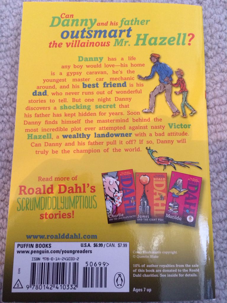 Danny The Champion Of The World - Ronald Dahl (Puffin Books - Paperback) book collectible [Barcode 9780142410332] - Main Image 2