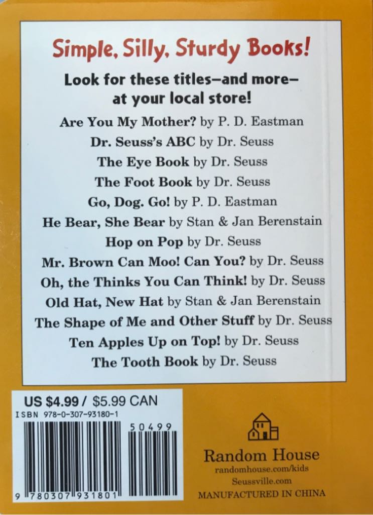 Fox in Socks - Dr. Seuss (Random House - Board Book) book collectible [Barcode 9780307931801] - Main Image 2