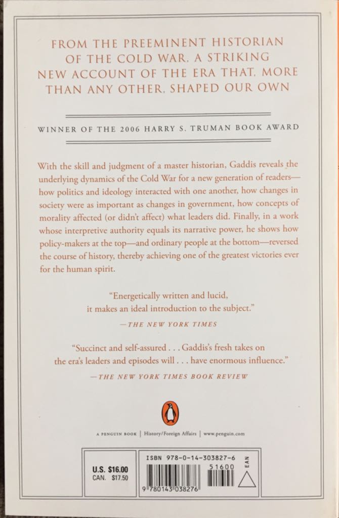 The Cold War: A New History - John Lewis Gaddis (Penguin Group USA - Paperback) book collectible [Barcode 9780143038276] - Main Image 2