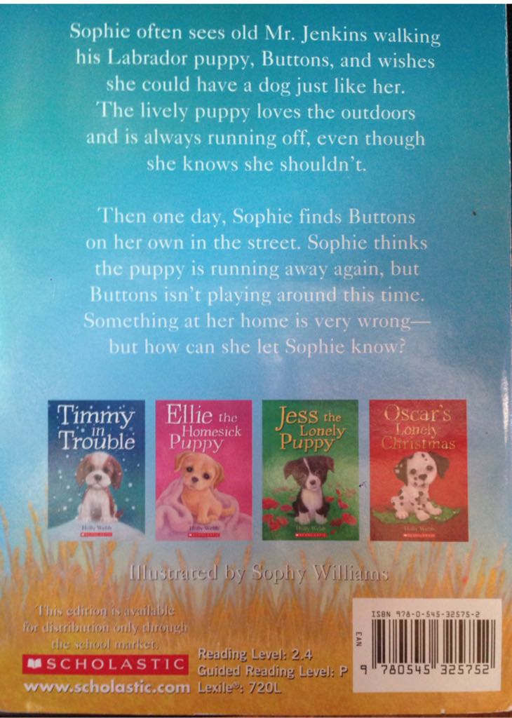 Buttons The Runaway Puppy - Holly Webb (- Paperback) book collectible [Barcode 9780545325752] - Main Image 2