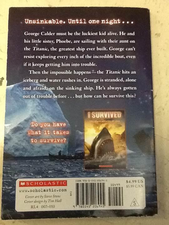 I Survived the Sinking of the Titanic, 1912 - Lauren Tarshis (Scholastic - Paperback) book collectible [Barcode 9780545206945] - Main Image 2