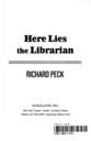 Here Lies The Librarian - Richard Peck book collectible [Barcode 9780439898850] - Main Image 1