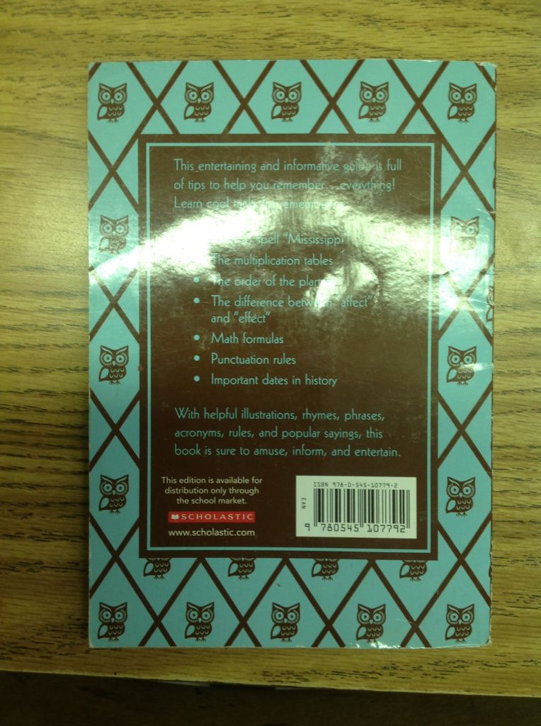 Thirty Days Has September: Cool Ways to Remember Stuff - Chris Stevens (Scholastic - Paperback) book collectible [Barcode 9780545107792] - Main Image 2