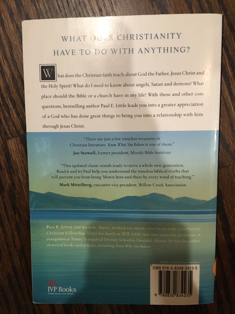 Know What You Believe - Paul E. Little (Chariot Victor Pub) book collectible [Barcode 9781564767554] - Main Image 2