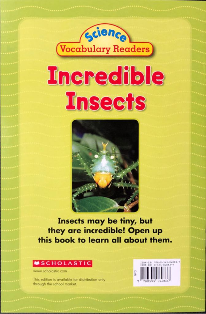 Incredible Insects - Zoe Barnes (Scholastic Inc. - Paperback) book collectible [Barcode 9780545060837] - Main Image 2