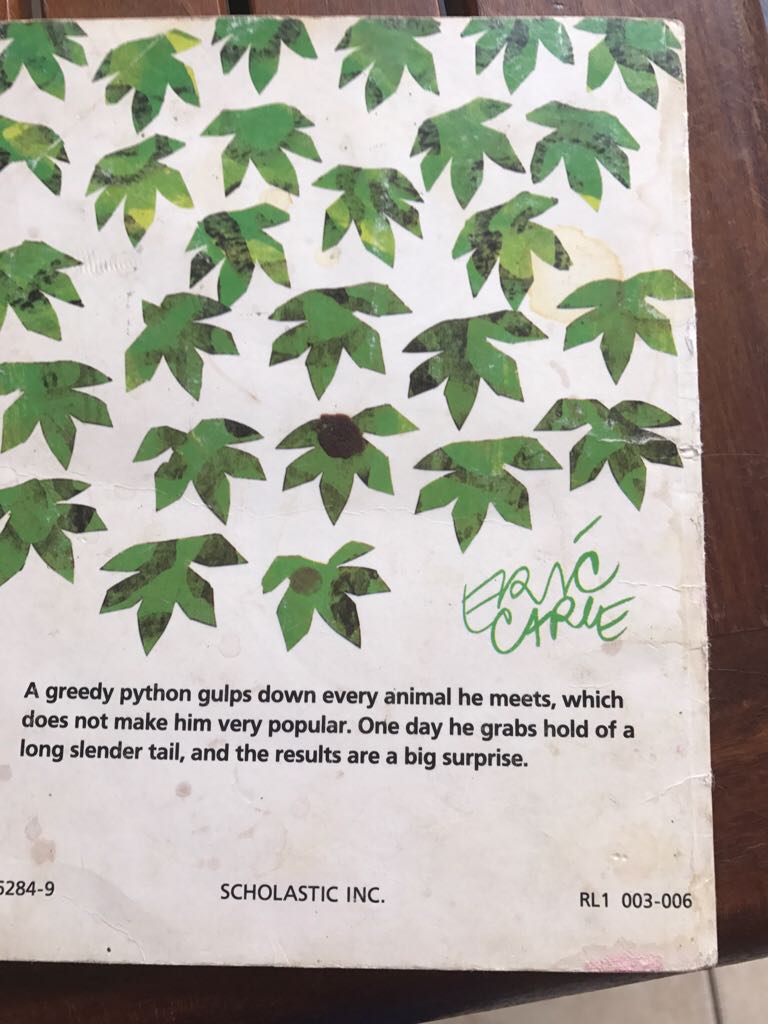 Greedy Python, The - Eric Carle (Scholastic - Paperback) book collectible [Barcode 9780590462846] - Main Image 2
