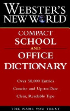 Webster’s New World Compact School And Office Dictionary