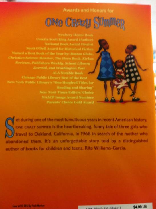 One Crazy Summer - Rita Williams-Garcia (Scholastic Canada Ltd. - Paperback) book collectible [Barcode 9780545458283] - Main Image 2