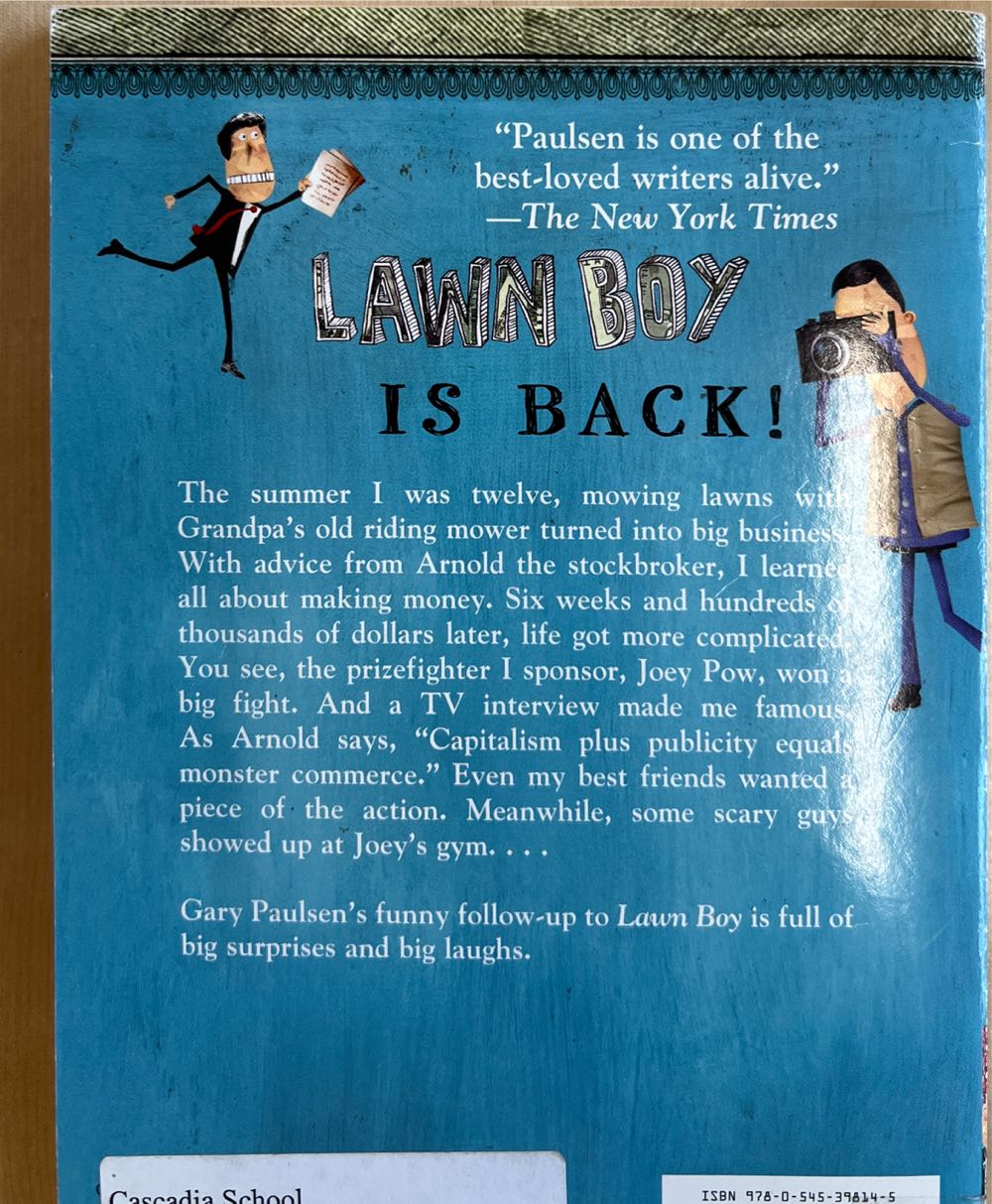 Lawn Boy Returns - Gary Paulsen (A Scholastic Press - Paperback) book collectible [Barcode 9780545398145] - Main Image 2