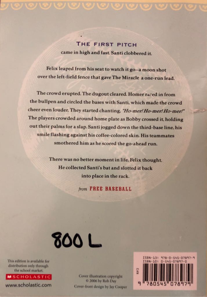 Free Baseball - Sue Corbett (A Scholastic Press) book collectible [Barcode 9780545078979] - Main Image 2