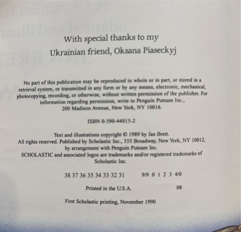 Mitten, The - Susan oliver (Scholastic Inc. - Paperback) book collectible [Barcode 9780590440158] - Main Image 3