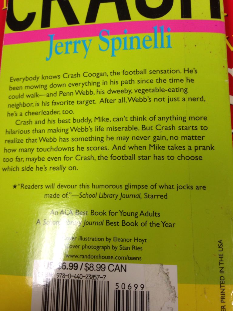 Crash - Jerry Spinelli (Laurel Leaf) book collectible [Barcode 9780440238577] - Main Image 2