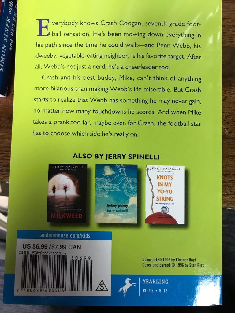 Crash - Jerry Spinelli (A Yearling Book - Paperback) book collectible [Barcode 9780679885504] - Main Image 2