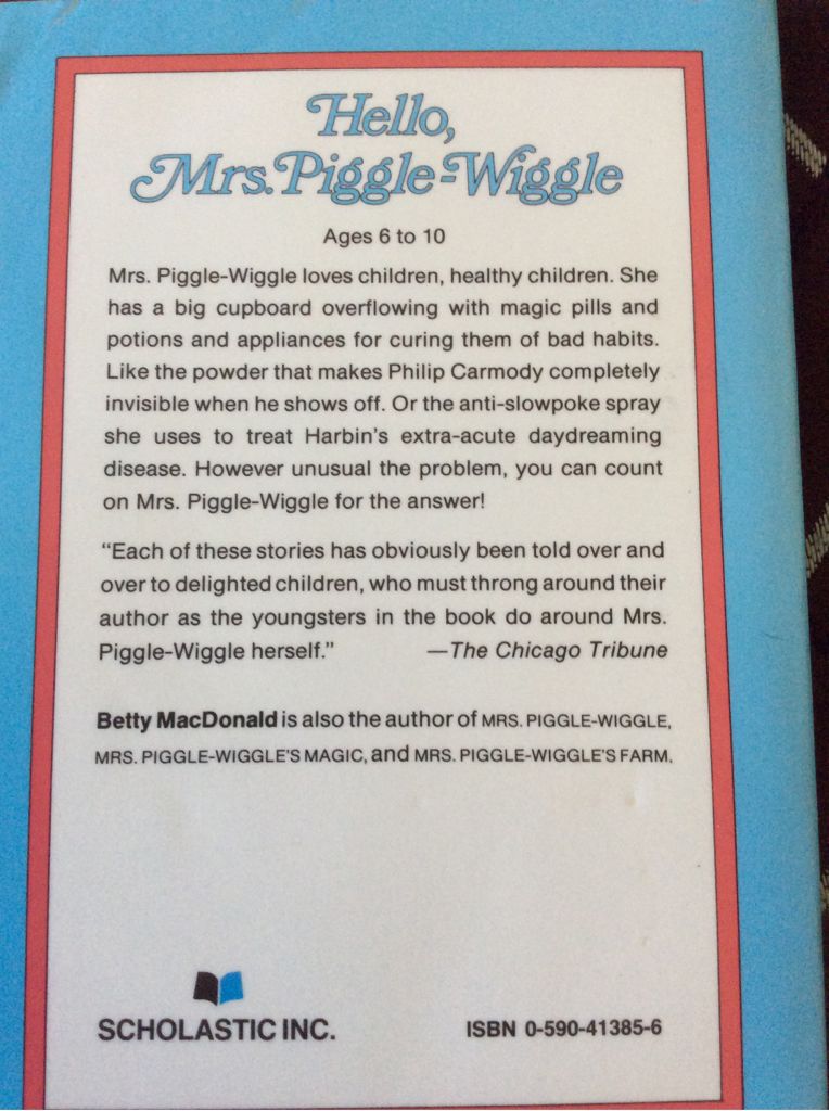 Hello, Mrs. Piggle-Wiggle - Betty MacDonald (Scholastic Inc. - Paperback) book collectible [Barcode 9780590413855] - Main Image 2
