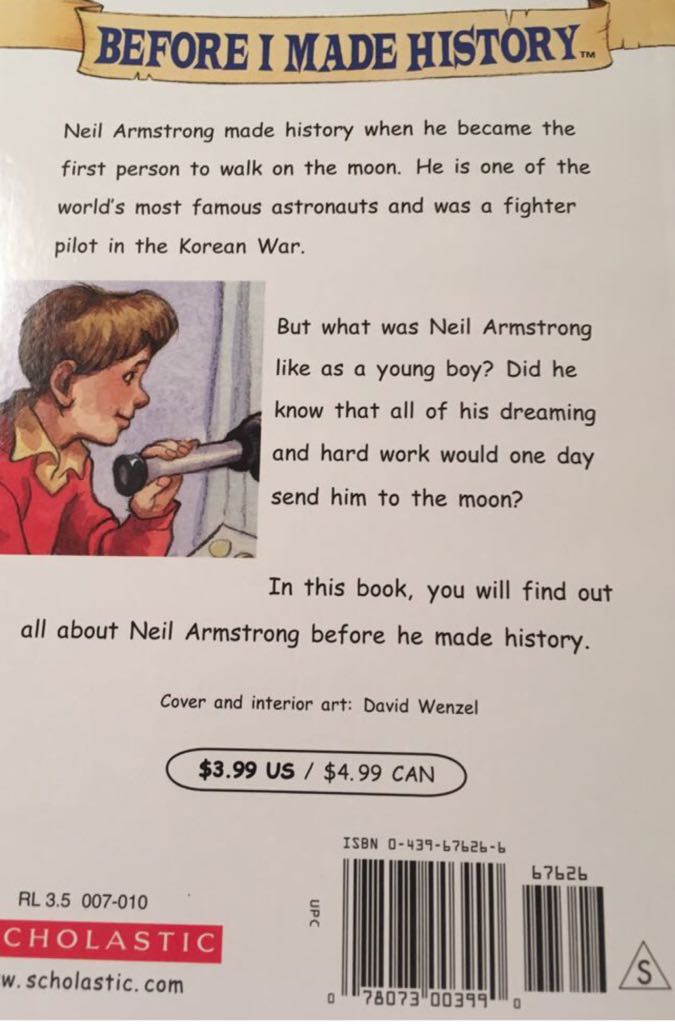 Take A Giant Leap, Neil Armstrong! - Connie Roop (A Scholastic Press) book collectible [Barcode 9780439676267] - Main Image 2