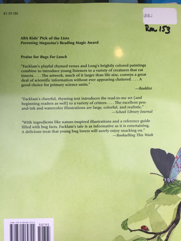Bugs For Lunch - Margery Facklam (Charlesbridge Publishing - Paperback) book collectible [Barcode 9780881062724] - Main Image 2