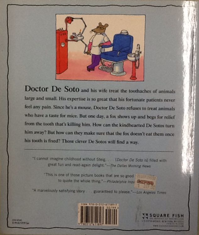 Doctor De Soto - William Steig (Square Fish - Paperback) book collectible [Barcode 9780312611897] - Main Image 2