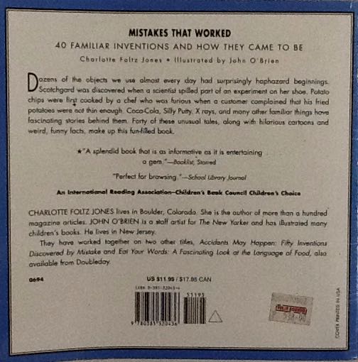 Mistakes That Worked - John O’Brien (Delacorte Press - Paperback) book collectible [Barcode 9780385320436] - Main Image 2
