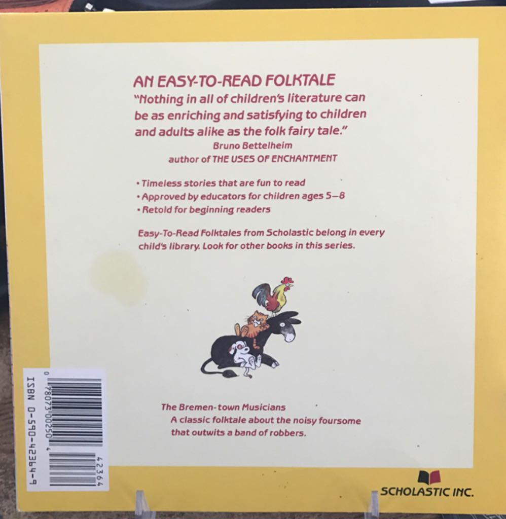 Bremen Town Musicians, The - Jacob Grimm (Scholastic Paperbacks - Paperback) book collectible [Barcode 9780590423649] - Main Image 2
